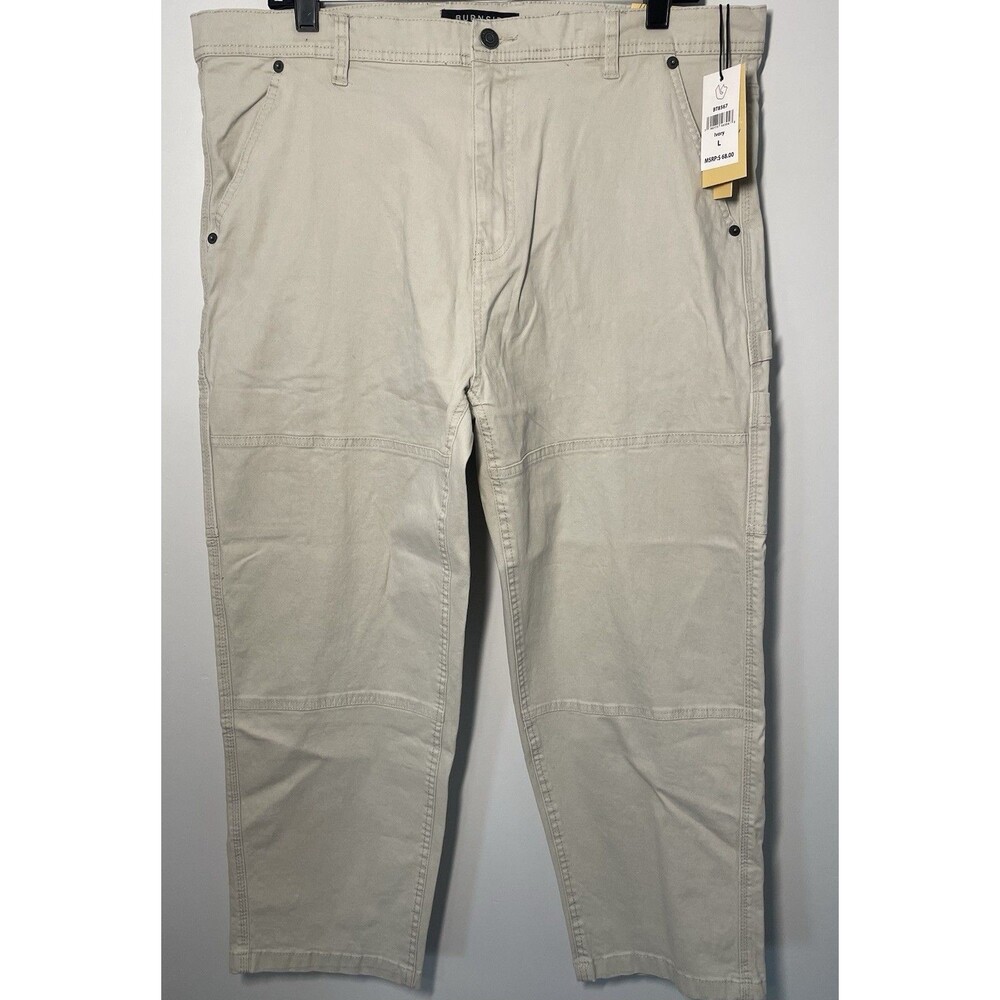 Burnside Men's L Cargo Utility Pants BT8567 Ivory